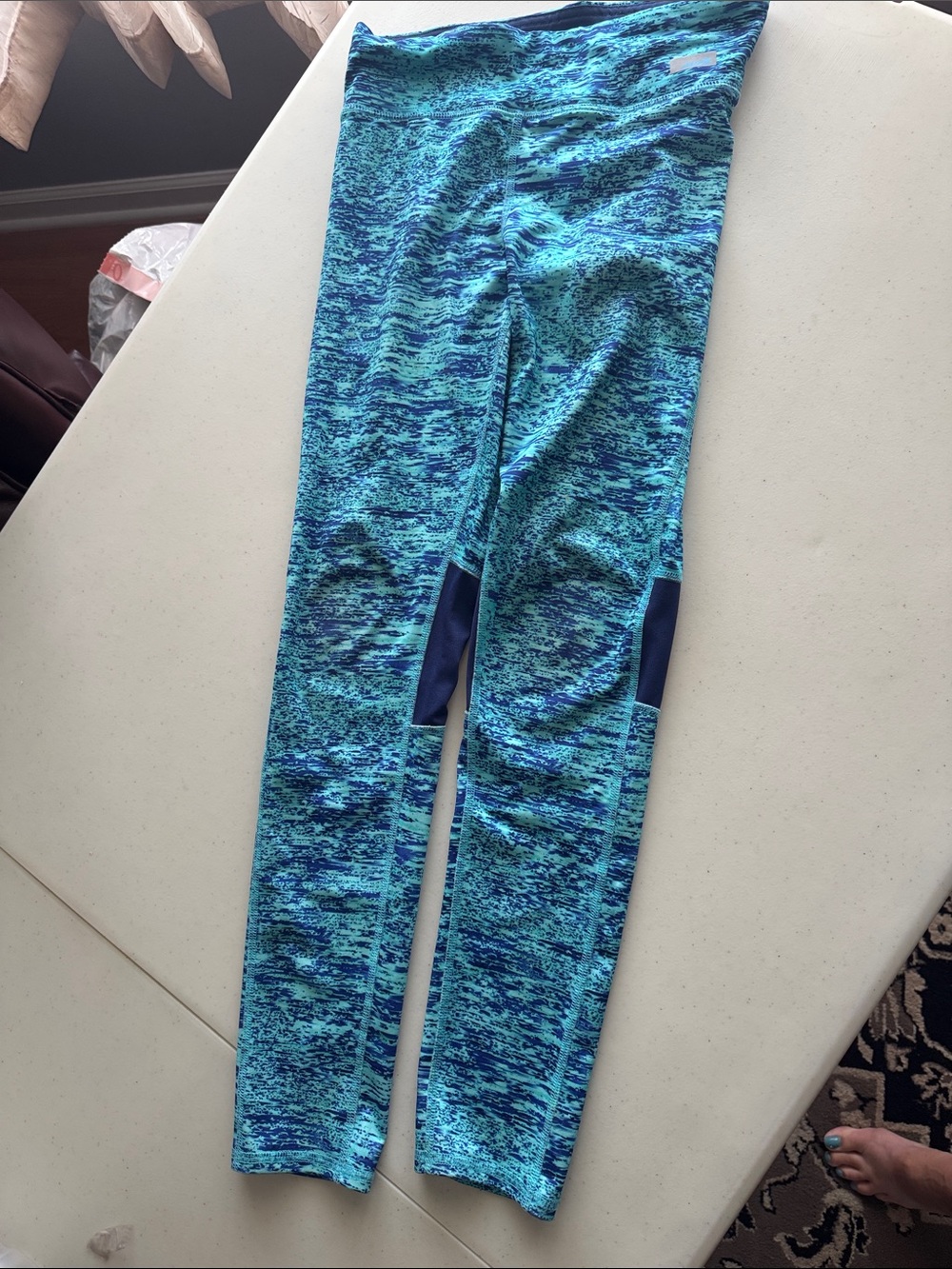 Kids Avia Blue Marled Active Leggings
